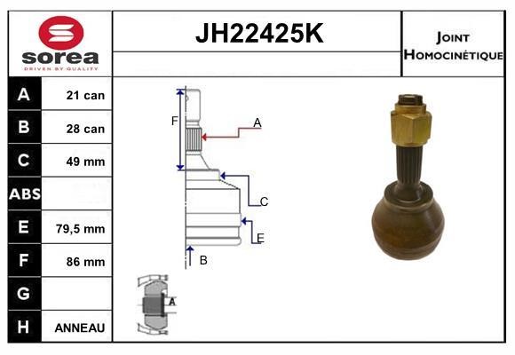 SNRA JH22425K CV joint JH22425K: Buy near me in Poland at 2407.PL - Good price!
