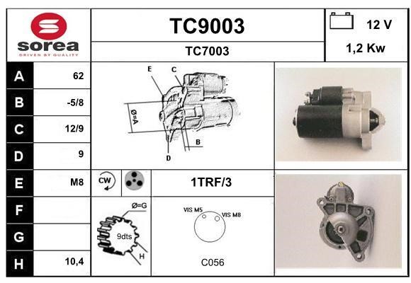 SNRA TC9003 Anlasser TC9003: Kaufen Sie zu einem guten Preis in Polen bei 2407.PL!