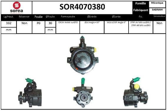 SNRA SOR4070380 Hydraulic Pump, steering system SOR4070380: Buy near me at 2407.PL in Poland at an Affordable price!