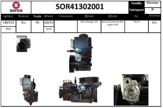 SNRA SOR41302001 Hydraulic Pump, steering system SOR41302001: Buy near me in Poland at 2407.PL - Good price!