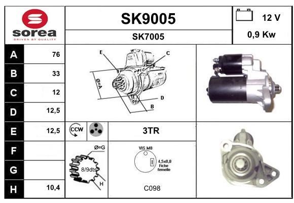 SNRA SK9005 Anlasser SK9005: Kaufen Sie zu einem guten Preis in Polen bei 2407.PL!