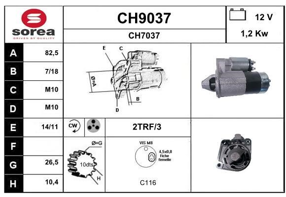 SNRA CH9037 Starter CH9037: Buy near me in Poland at 2407.PL - Good price!