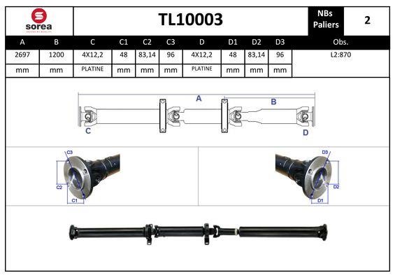 SNRA TL10003 Propshaft, axle drive TL10003: Buy near me in Poland at 2407.PL - Good price!