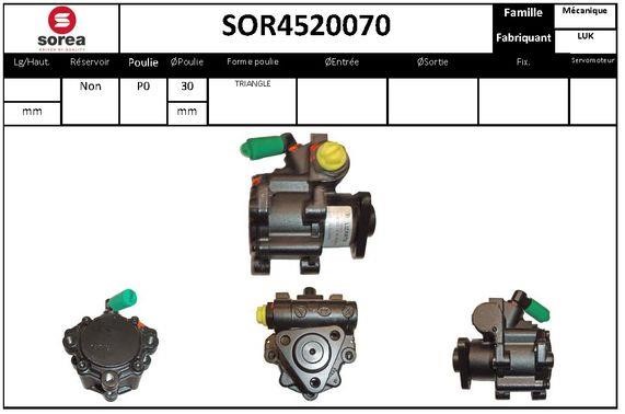 SNRA SOR4520070 Pompa hydrauliczna, układ kierowniczy SOR4520070: Dobra cena w Polsce na 2407.PL - Kup Teraz!