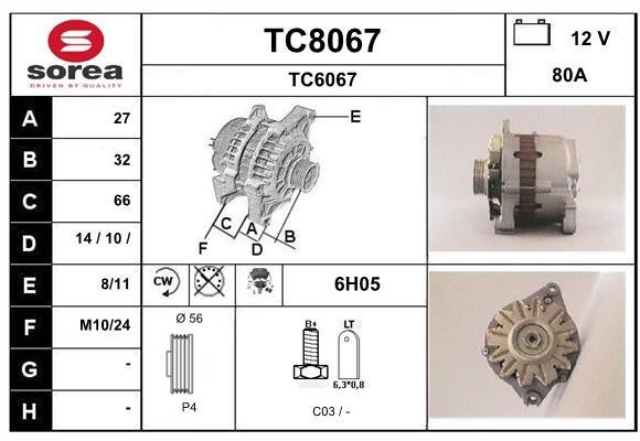 SNRA TC8067 Alternator TC8067: Dobra cena w Polsce na 2407.PL - Kup Teraz!