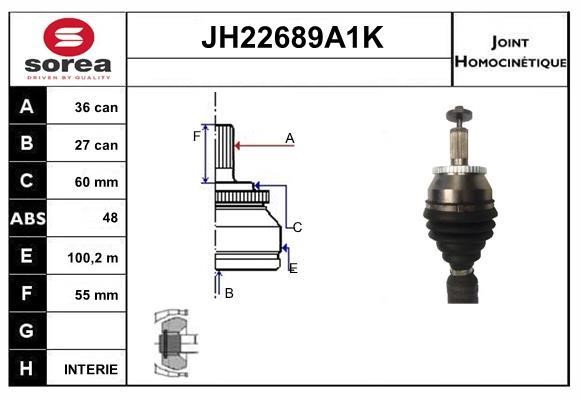 SNRA JH22689A1K Joint kit, drive shaft JH22689A1K: Buy near me in Poland at 2407.PL - Good price!