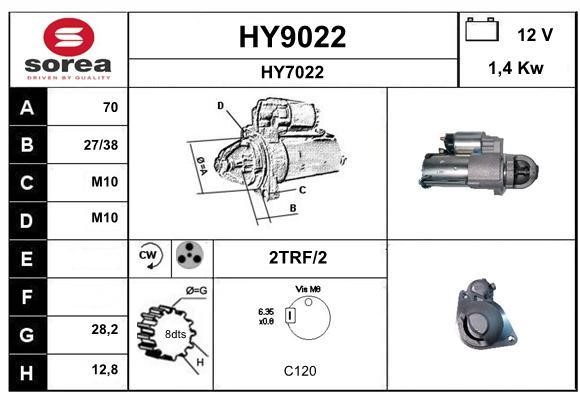 SNRA HY9022 Starter HY9022: Buy near me in Poland at 2407.PL - Good price!