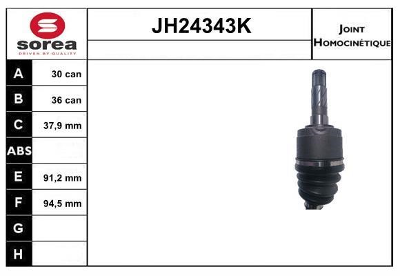 SNRA JH24343K Joint kit, drive shaft JH24343K: Buy near me in Poland at 2407.PL - Good price!