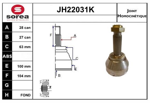 SNRA JH22031K CV joint JH22031K: Buy near me in Poland at 2407.PL - Good price!