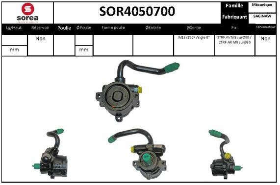 SNRA SOR4050700 Hydraulic Pump, steering system SOR4050700: Buy near me in Poland at 2407.PL - Good price!