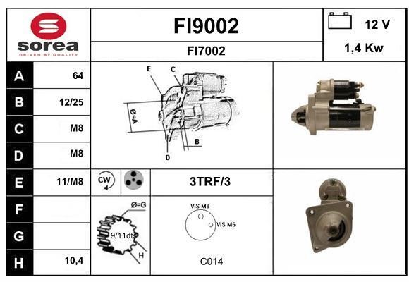 SNRA FI9002 Starter FI9002: Buy near me in Poland at 2407.PL - Good price!