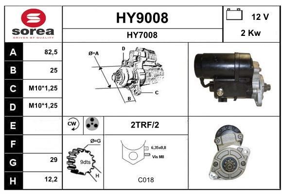 SNRA HY9008 Стартер HY9008: Купити у Польщі - Добра ціна на 2407.PL!