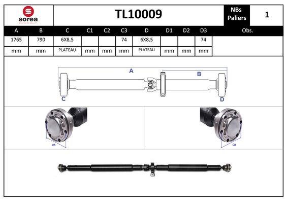 SNRA TL10009 Propshaft, axle drive TL10009: Buy near me in Poland at 2407.PL - Good price!