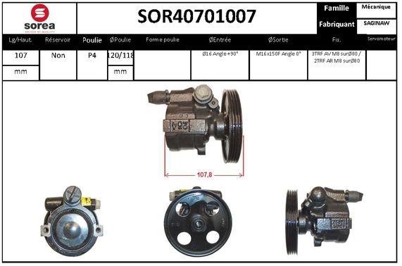 SNRA SOR40701007 Насос гідропідсилювача керма SOR40701007: Приваблива ціна - Купити у Польщі на 2407.PL!