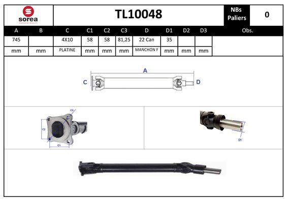 SNRA TL10048 Propshaft, axle drive TL10048: Buy near me in Poland at 2407.PL - Good price!