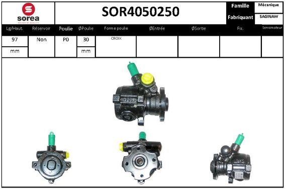 SNRA SOR4050250 Hydraulic Pump, steering system SOR4050250: Buy near me in Poland at 2407.PL - Good price!