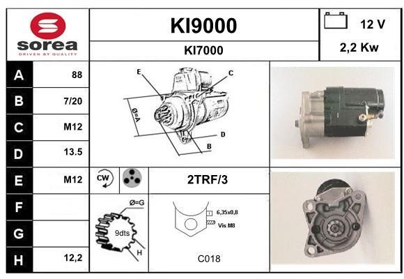 SNRA KI9000 Anlasser KI9000: Kaufen Sie zu einem guten Preis in Polen bei 2407.PL!