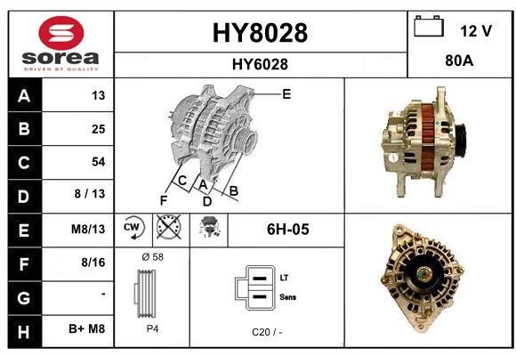 SNRA HY8028 Alternator HY8028: Atrakcyjna cena w Polsce na 2407.PL - Zamów teraz!