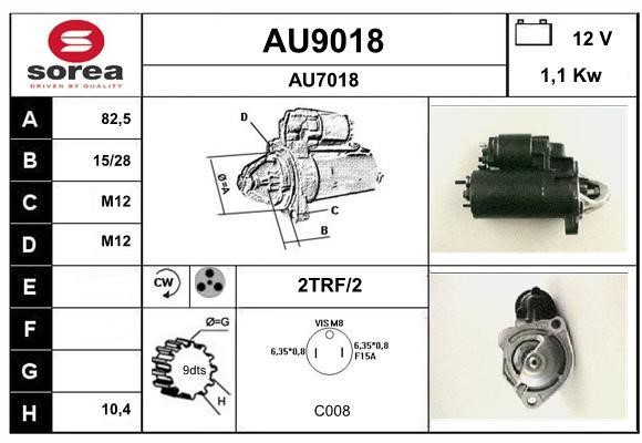 SNRA AU9018 Starter AU9018: Buy near me at 2407.PL in Poland at an Affordable price!