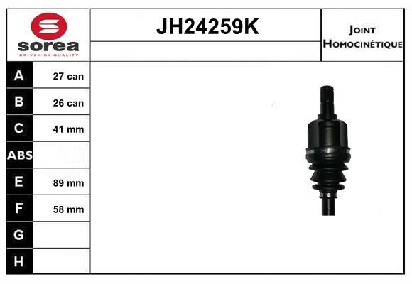 SNRA JH24259K Joint kit, drive shaft JH24259K: Buy near me in Poland at 2407.PL - Good price!