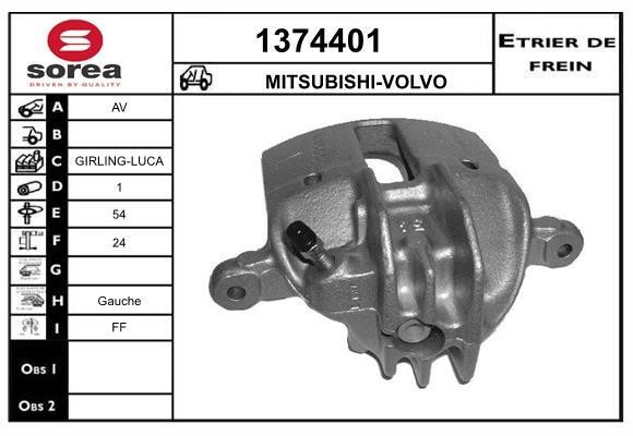 SNRA 1374401 Brake caliper front left 1374401: Buy near me in Poland at 2407.PL - Good price!