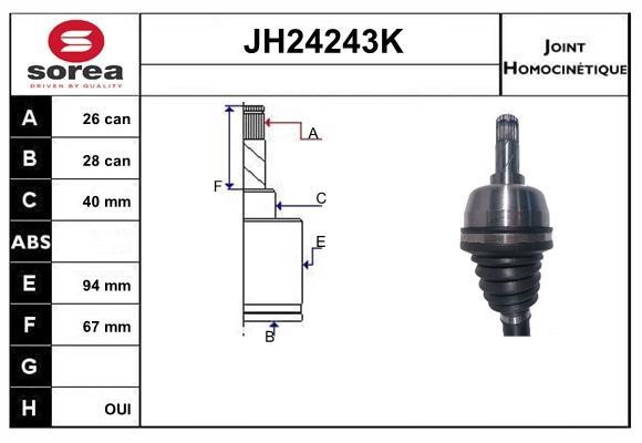 SNRA JH24243K Joint Kit, drive shaft JH24243K: Buy near me in Poland at 2407.PL - Good price!