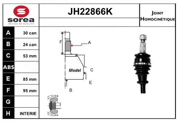 SNRA JH22866K Joint kit, drive shaft JH22866K: Buy near me in Poland at 2407.PL - Good price!
