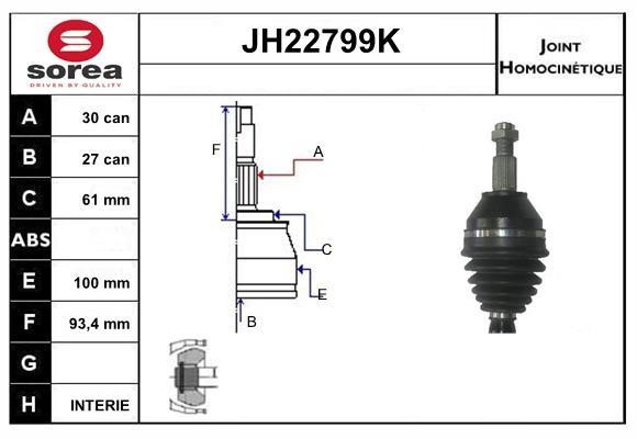 SNRA JH22799K Gelenksatz, antriebswelle JH22799K: Kaufen Sie zu einem guten Preis in Polen bei 2407.PL!