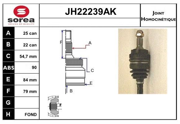 SNRA JH22239AK Шарнир равных угловых скоростей (ШРУС) JH22239AK: Отличная цена - Купить в Польше на 2407.PL!