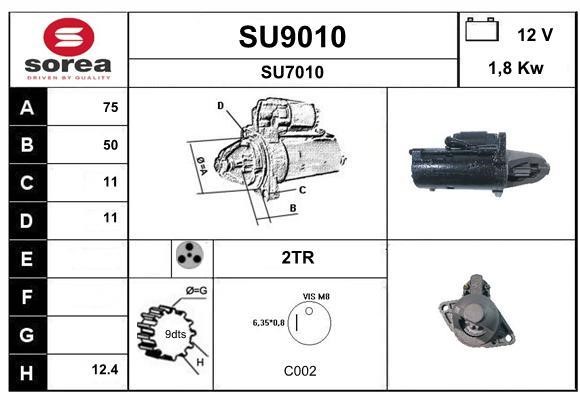 SNRA SU9010 Стартер SU9010: Отличная цена - Купить в Польше на 2407.PL!