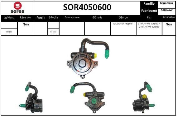 SNRA SOR4050600 Hydraulic Pump, steering system SOR4050600: Buy near me in Poland at 2407.PL - Good price!