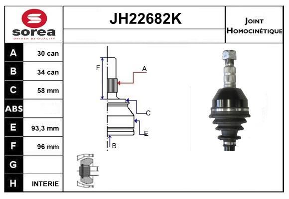 SNRA JH22682K Joint kit, drive shaft JH22682K: Buy near me at 2407.PL in Poland at an Affordable price!
