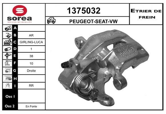 SNRA 1375032 Суппорт тормозной задний правый 1375032: Отличная цена - Купить в Польше на 2407.PL!