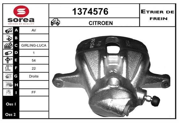 SNRA 1374576 Brake caliper front right 1374576: Buy near me in Poland at 2407.PL - Good price!