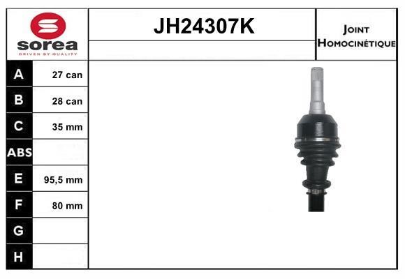 SNRA JH24307K Joint kit, drive shaft JH24307K: Buy near me in Poland at 2407.PL - Good price!