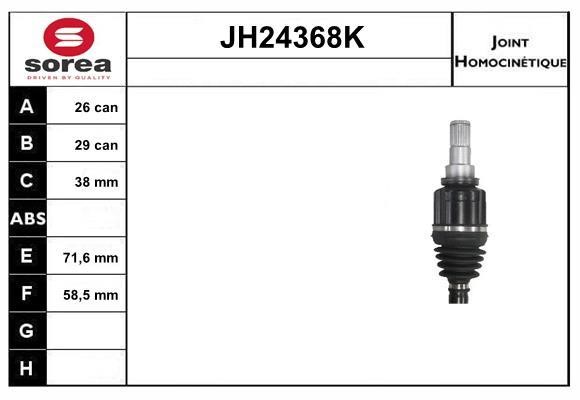 SNRA JH24368K Joint kit, drive shaft JH24368K: Buy near me in Poland at 2407.PL - Good price!
