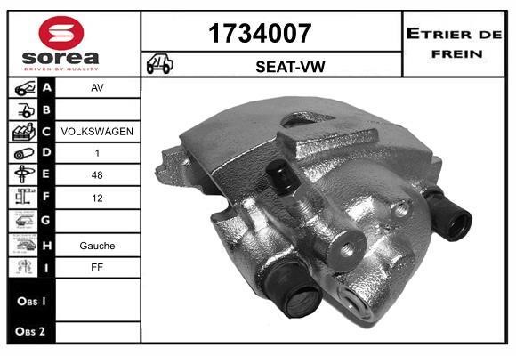 SNRA 1734007 Brake caliper front left 1734007: Buy near me in Poland at 2407.PL - Good price!