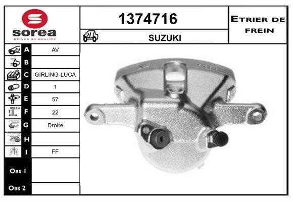 SNRA 1374716 Bremssattel vorne rechts 1374716: Kaufen Sie zu einem guten Preis in Polen bei 2407.PL!