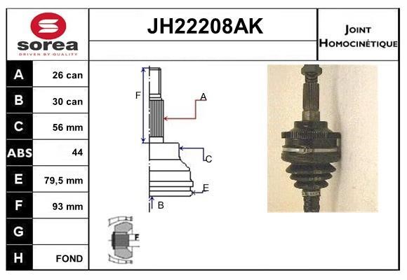 SNRA JH22208AK Przegub homokinetyczny JH22208AK: Dobra cena w Polsce na 2407.PL - Kup Teraz!