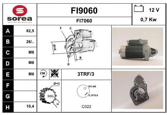 SNRA FI9060 Стартер FI9060: Отличная цена - Купить в Польше на 2407.PL!