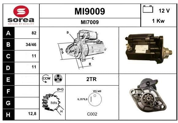 SNRA MI9009 Starter MI9009: Buy near me in Poland at 2407.PL - Good price!