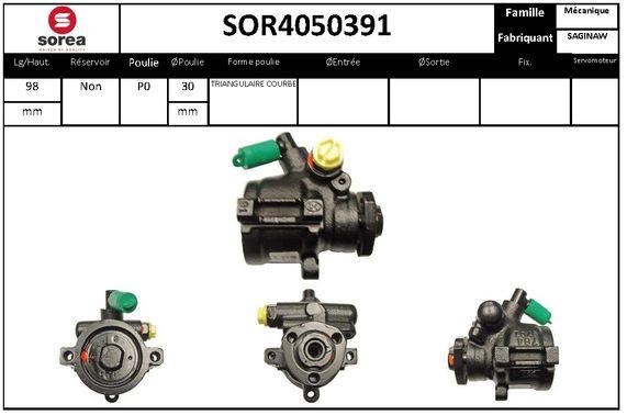 SNRA SOR4050391 Hydraulic Pump, steering system SOR4050391: Buy near me in Poland at 2407.PL - Good price!