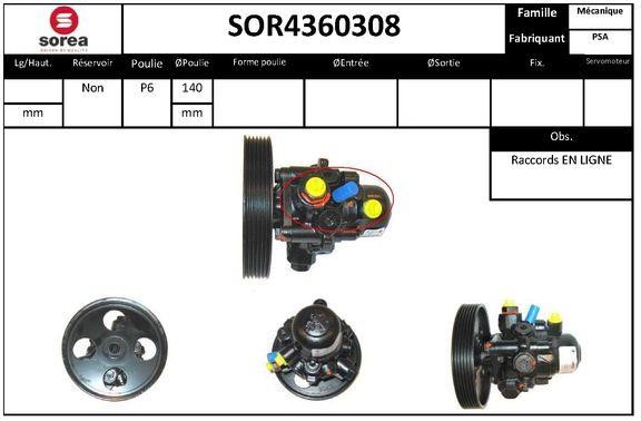SNRA SOR4360308 Pompa hydrauliczna, układ kierowniczy SOR4360308: Dobra cena w Polsce na 2407.PL - Kup Teraz!