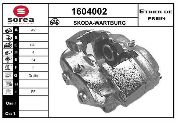 SNRA 1604002 Суппорт тормозной 1604002: Отличная цена - Купить в Польше на 2407.PL!