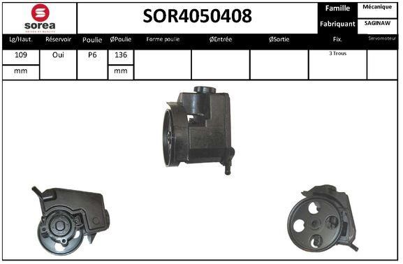 SNRA SOR4050408 Hydraulic Pump, steering system SOR4050408: Buy near me in Poland at 2407.PL - Good price!