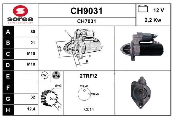 SNRA CH9031 Starter CH9031: Buy near me in Poland at 2407.PL - Good price!
