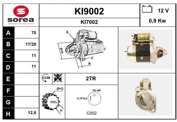 SNRA KI9002 Стартер KI9002: Отличная цена - Купить в Польше на 2407.PL!