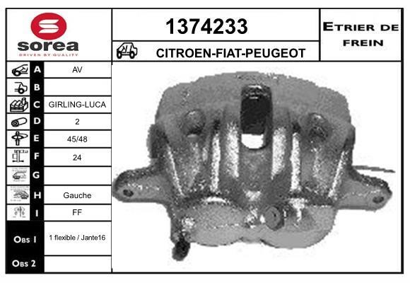 SNRA 1374233 Суппорт тормозной передний левый 1374233: Отличная цена - Купить в Польше на 2407.PL!