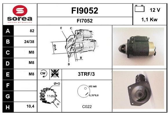 SNRA FI9052 Anlasser FI9052: Kaufen Sie zu einem guten Preis in Polen bei 2407.PL!