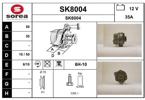 SNRA SK8004 Alternator SK8004: Atrakcyjna cena w Polsce na 2407.PL - Zamów teraz!